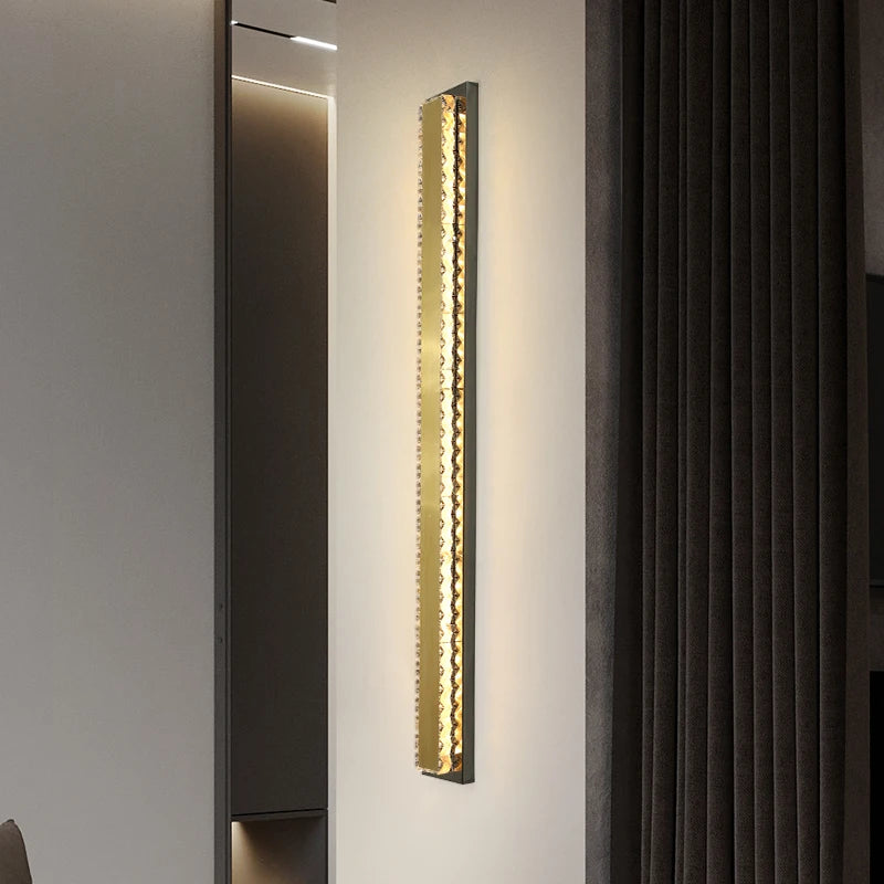 applique murale de luxe dorée longue bande imperméable décoration ambiance extérieure - vue 4 sur 10