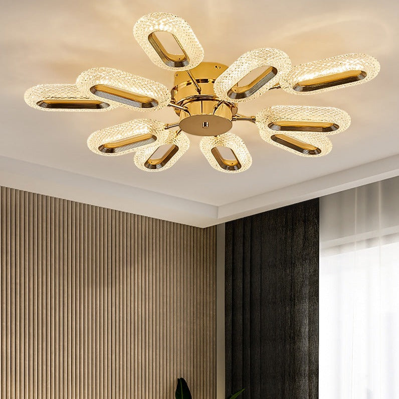 Plafonnier moderne LED en cristal ovale Marvona - vue 5 sur 9