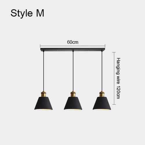 Modern minimalist industrial style chandelier for interior decor - vue 16 sur 25