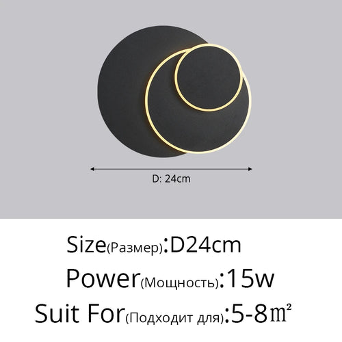 Modern nordic minimalist post-solar eclipse wall light - vue 14 sur 16