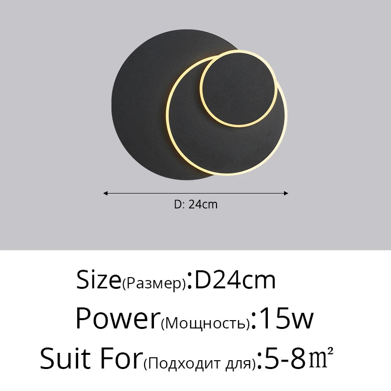 Modern nordic minimalist post-solar eclipse wall light - vue 14 sur 16