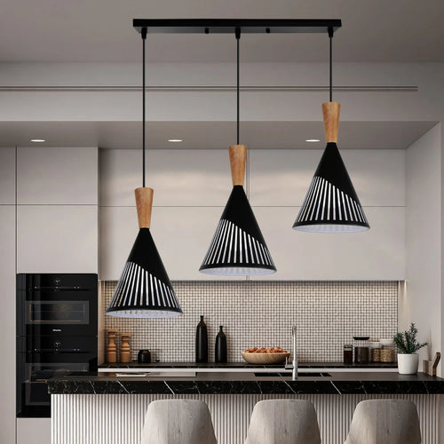 suspension loft vintage avec abat-jour industriel moderne