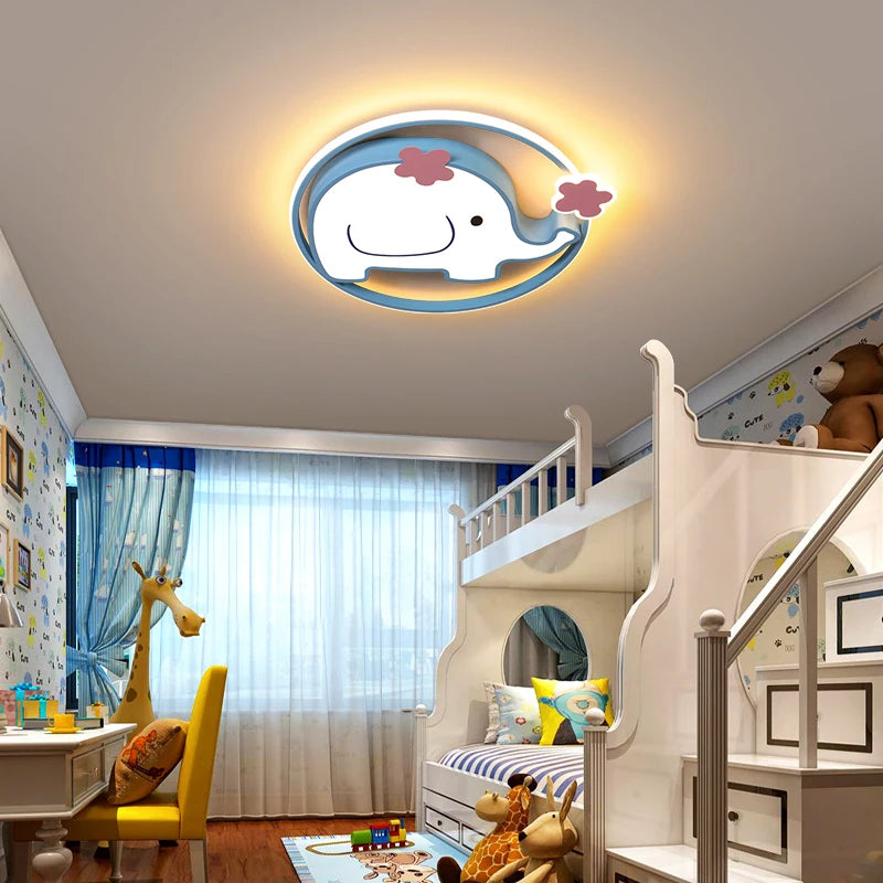 plafonnier éléphant mignon pour chambre d'enfant éclairage intérieur ludique - vue 4 sur 8