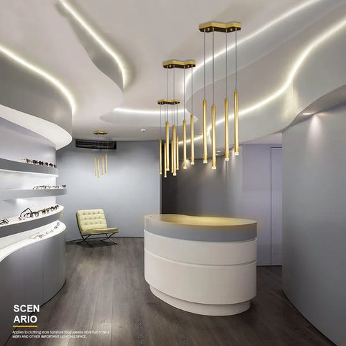 lustre led post-moderne décoration de luxe lampes nordiques géométriques