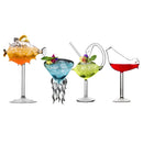 Verre à cocktail original décor animaux fantaisie soirée