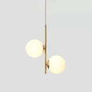 Moderne simple Cuivré Restaurant Suspension De Luxe Chevet Nordique Designer Créatif Personnalisé Acrylique Boule G9 Suspension