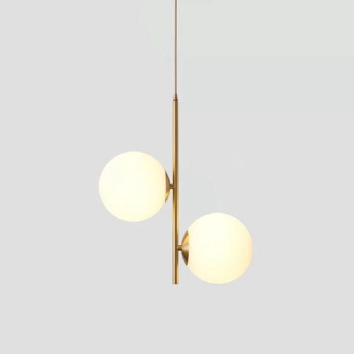 Moderne simple Cuivré Restaurant Suspension De Luxe Chevet Nordique Designer Créatif Personnalisé Acrylique Boule G9 Suspension - vue 3 sur 9