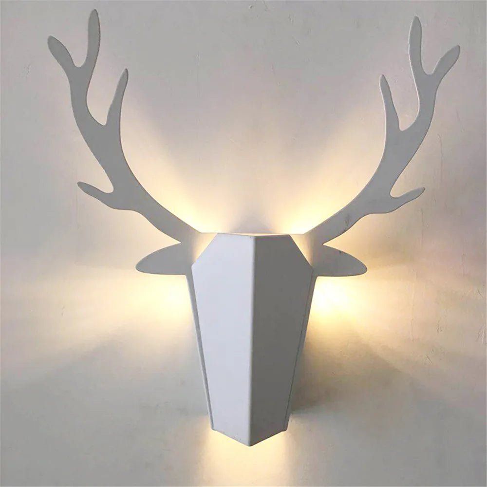 minimalist deer antler led wall light