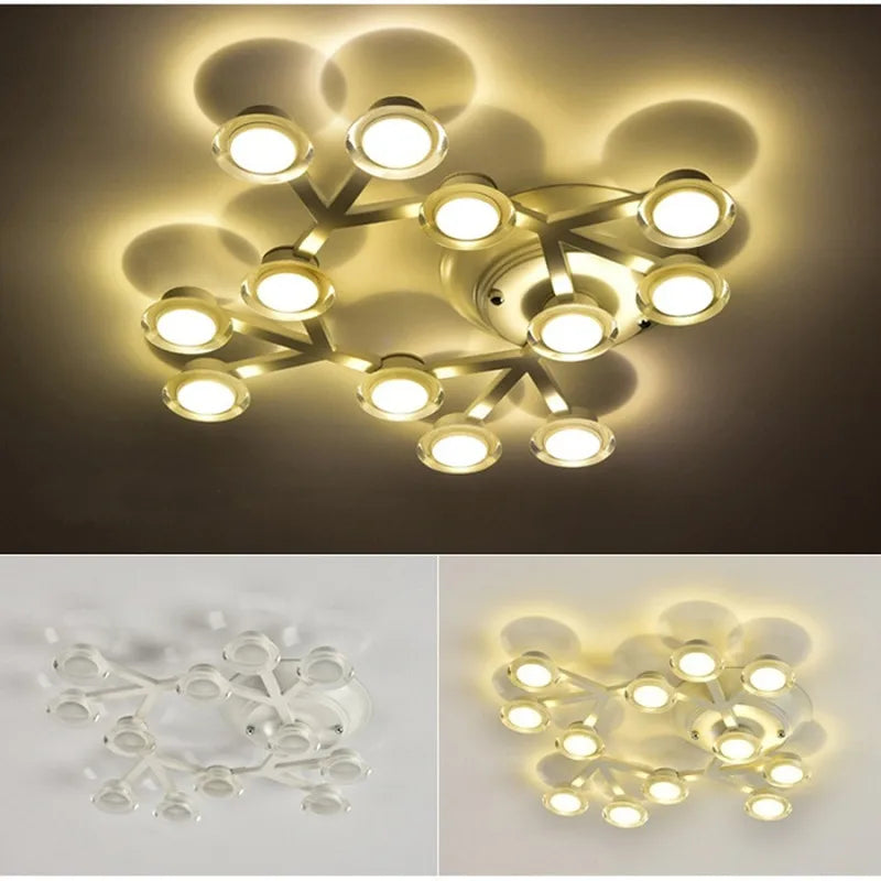 Minimalist creative nordic style LED ceiling light - vue 5 sur 5
