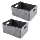 HOT-2Pcs Felt Storage Basket/Bin with Handles, Collapsible &amp; Convenient Storage Solution