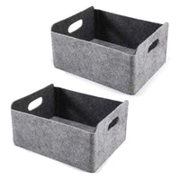 HOT-2Pcs Felt Storage Basket/Bin with Handles, Collapsible &amp; Convenient Storage Solution