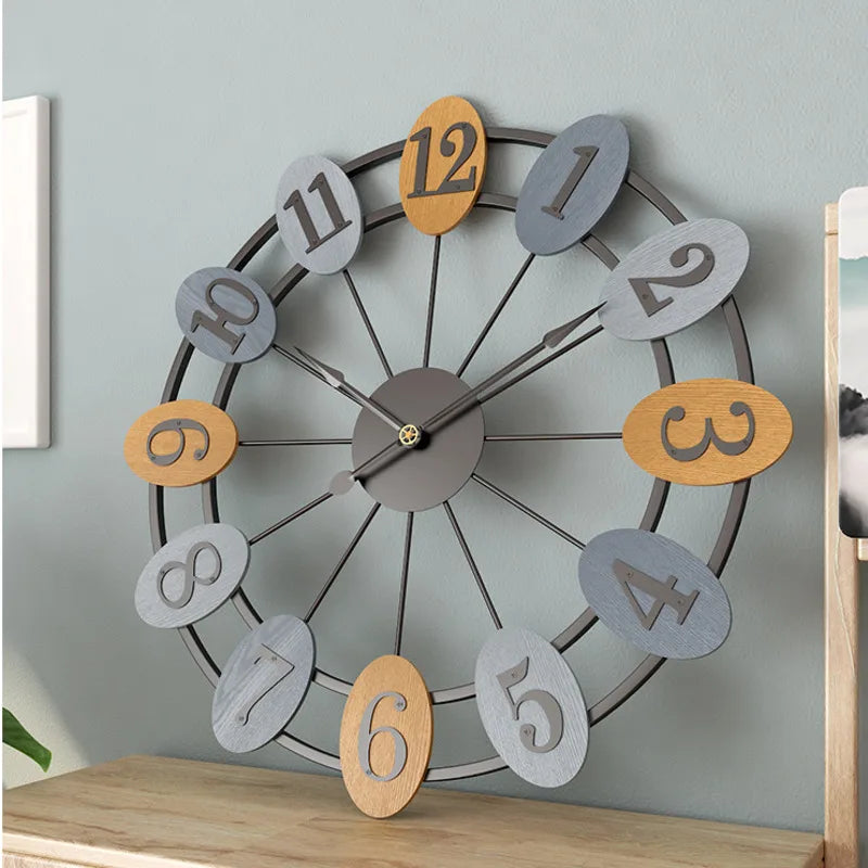 horloge murale silencieuse moderne pour décoration intérieure élégante - vue 2 sur 6