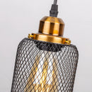 Minimalist vintage caged pendant light for bars and lofts