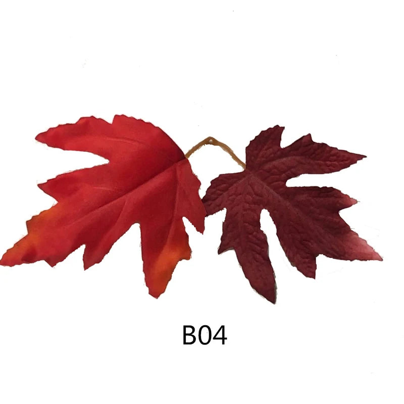 lot de 20 feuilles d'érable artificielles pour décorations d'automne - vue 12 sur 12