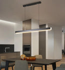 lustre moderne simple avec bande linéaire led pour restaurant