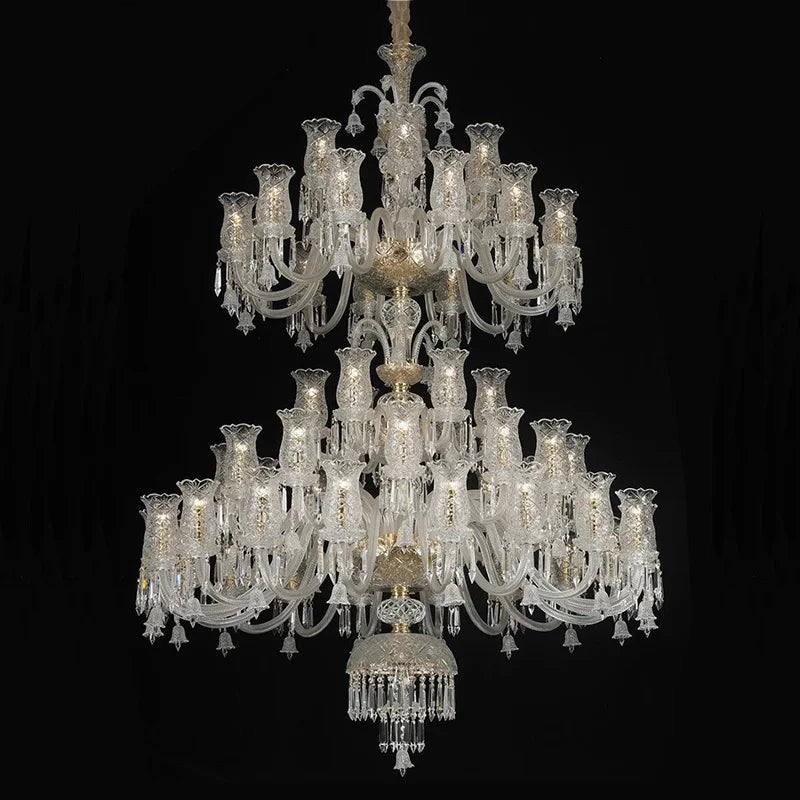 lustre en cristal européen pour décoration moderne et élégante - vue 4 sur 25