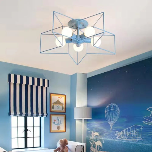 Modern minimalist decorative five-pointed star ceiling light - vue 6 sur 11
