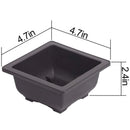 15 PCS 4.7 Inch Flower Pot, Square Plastic Bonsai Training Pot, Flower Succulent Flower Pot Container, for Garden, Interior, Home