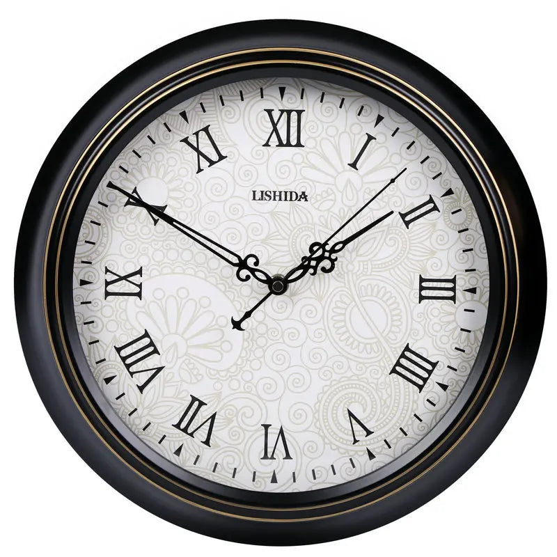 horloge murale silencieuse rétro style shabby chic décoration intérieure - vue 15 sur 24