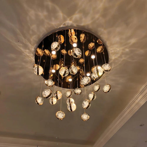 lustre à led moderne design cristal pour un éclairage luxueux - vue 5 sur 15
