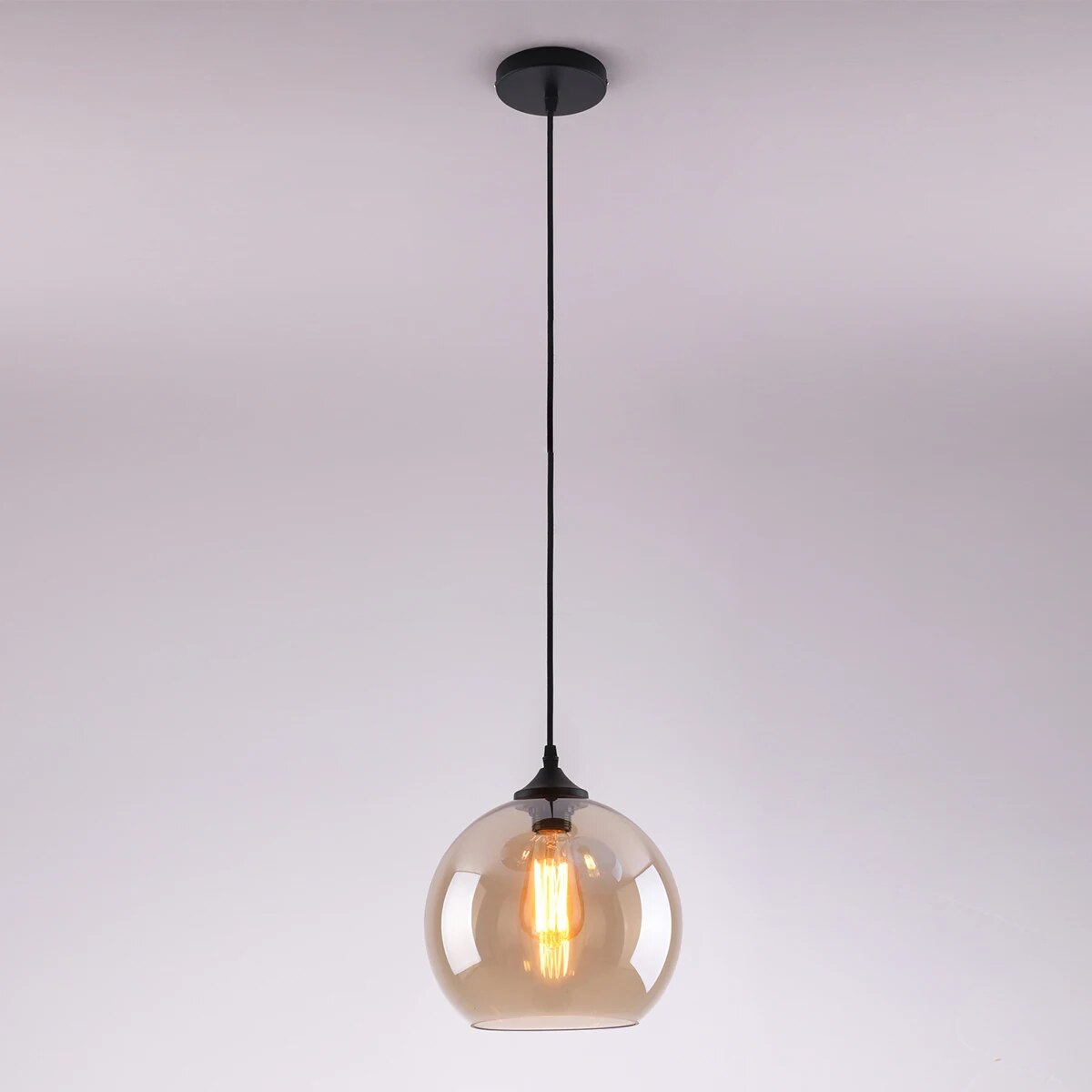 Suspension boule de verre design - vue 2 sur 10
