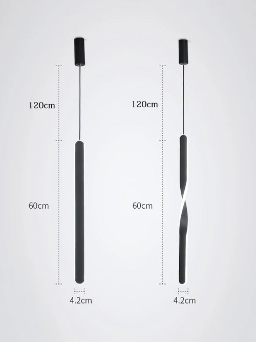 Modern Nordic minimalist art deco LED pendant light - vue 6 sur 12