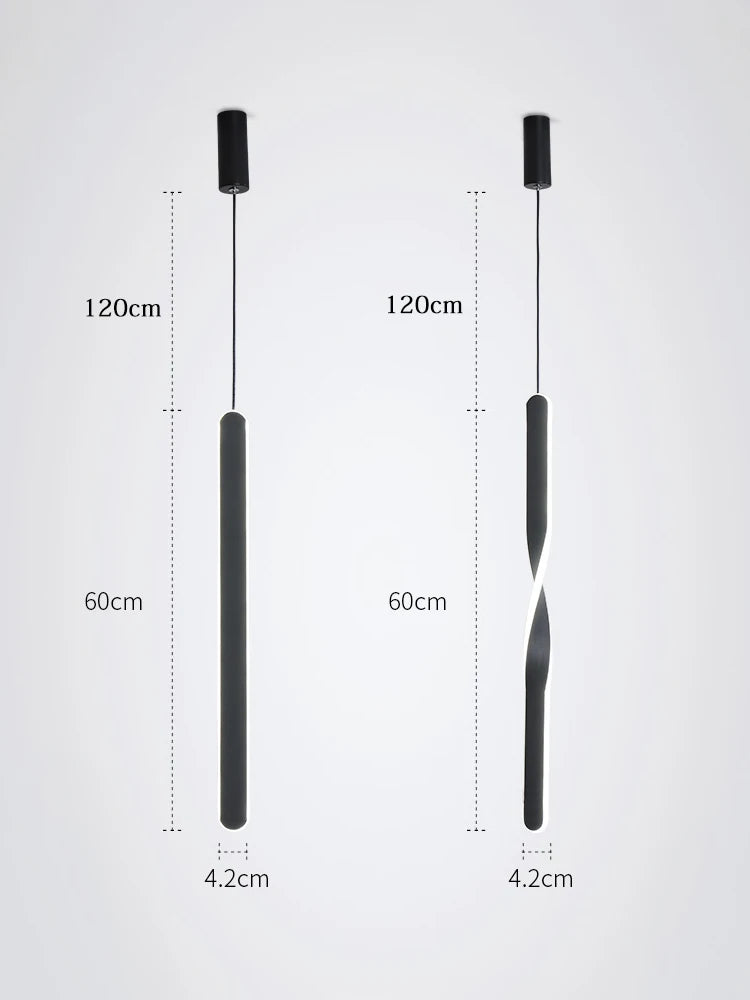 Modern Nordic minimalist art deco LED pendant light - vue 5 sur 12
