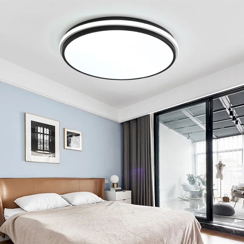 plafonnier moderne à LED ultra fin avec intensité variable - vue 5 sur 9