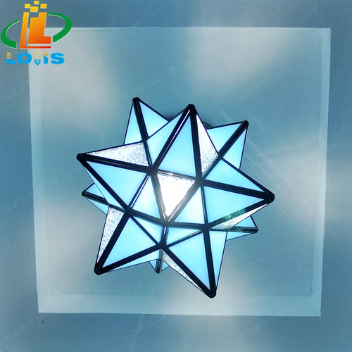 plafonnier pentagramme moderne éclairage étoile pour couloir ou entrée