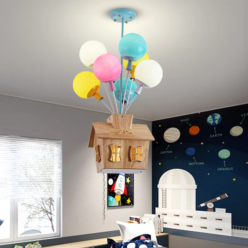 Lustre enfant en forme de ballon - vue 4 sur 9