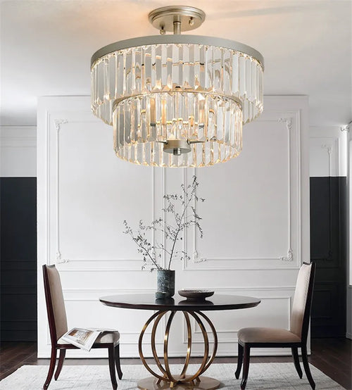 Modern luxury minimalist crystal ceiling light with creative elegant design - vue 3 sur 6