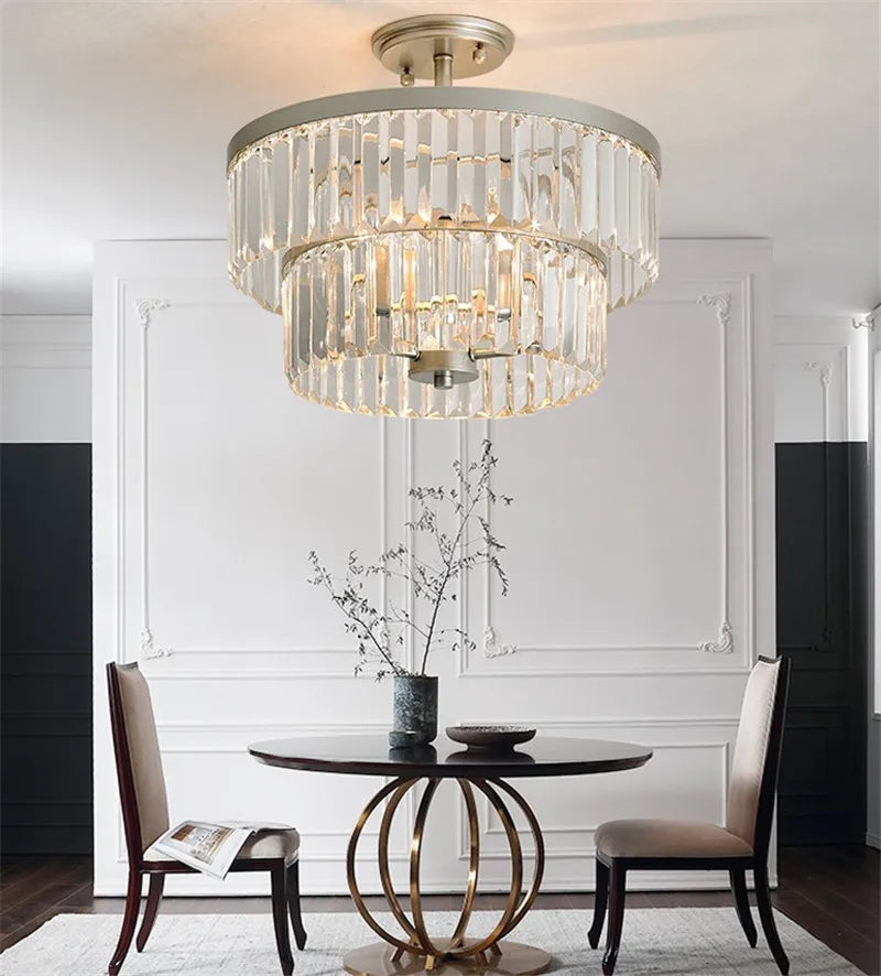 Modern luxury minimalist crystal ceiling light with creative elegant design - vue 3 sur 6