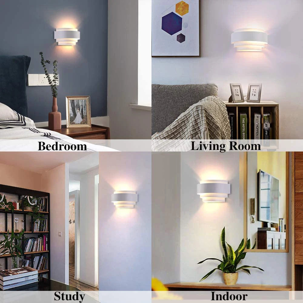 Style nordique éclairage intérieur E27 applique murale LED lumières moderne haut vers le bas lampe de chevet luminaire applique couloir intérieur salon chambre - vue 4 sur 5