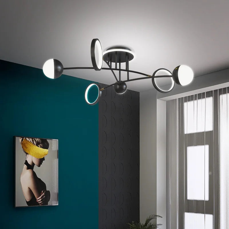 plafonnier moderne décoratif pour intérieur et luminaires LED - vue 5 sur 12