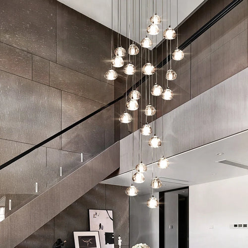 lustre led moderne en cristal design élégant pour espaces raffinés - vue 2 sur 15