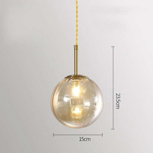simplistic modern design glass LED pendant light