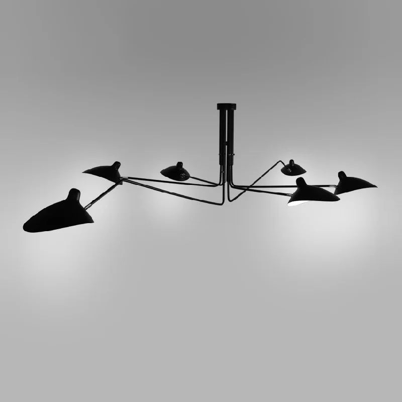 lustre araignée en fer nordique vintage industriel led éclairage