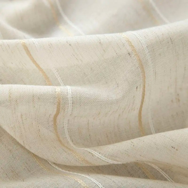 Rideau rayé style européen translucide pour salon chambre
