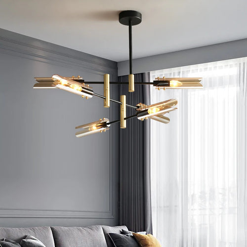 lustre en verre au design nordique et créatif