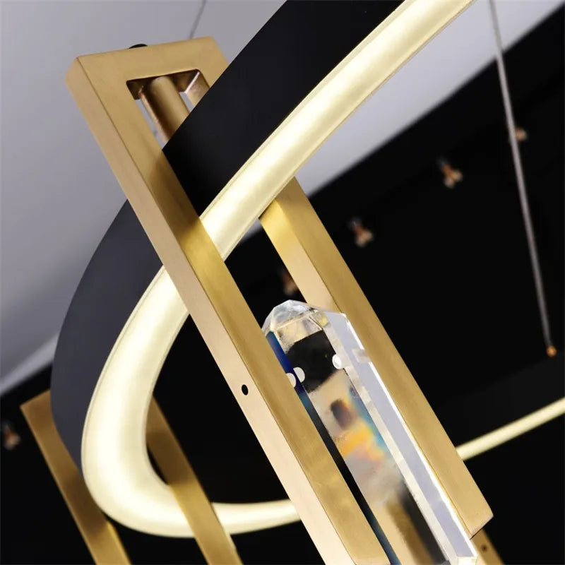 suspension en cristal postmodernes pour décoration intérieure nordique
