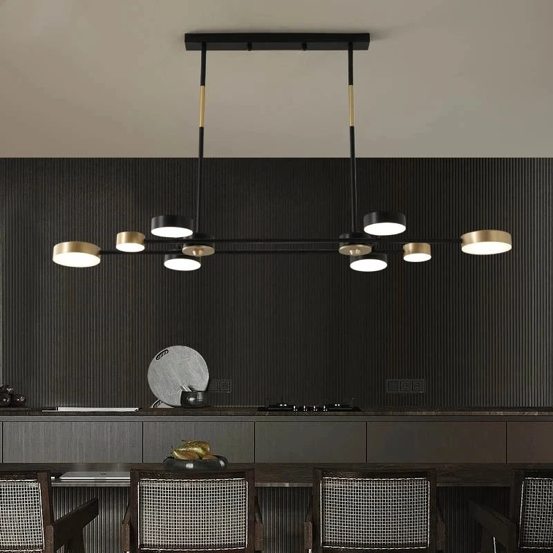 lustre led moderne nordique avec suspension décoratives - vue 5 sur 9