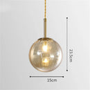 simplistic modern design glass LED pendant light