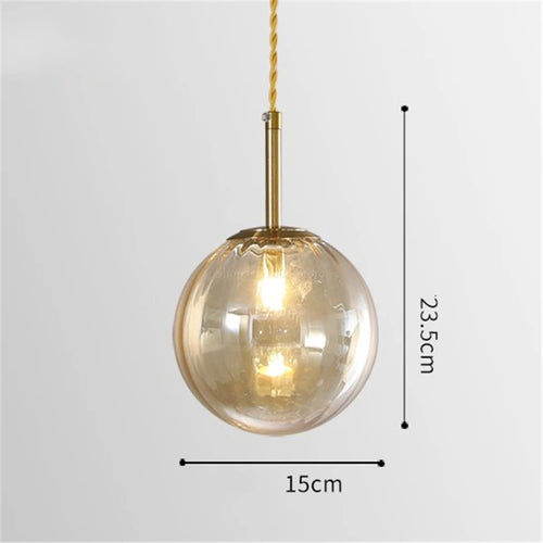 simplistic modern design glass LED pendant light - vue 7 sur 12