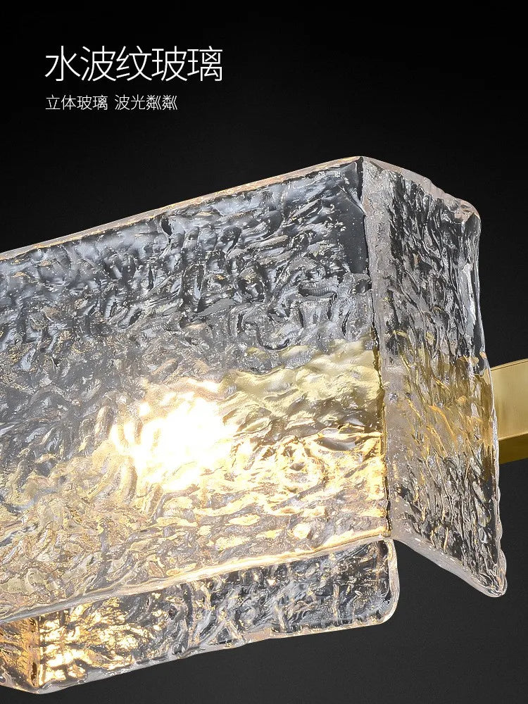 lustre moderne ondulation d'eau zhongdao luxe artistique verre - vue 6 sur 9