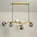 lampe d'oiseau nordique lustre moderne en verre led