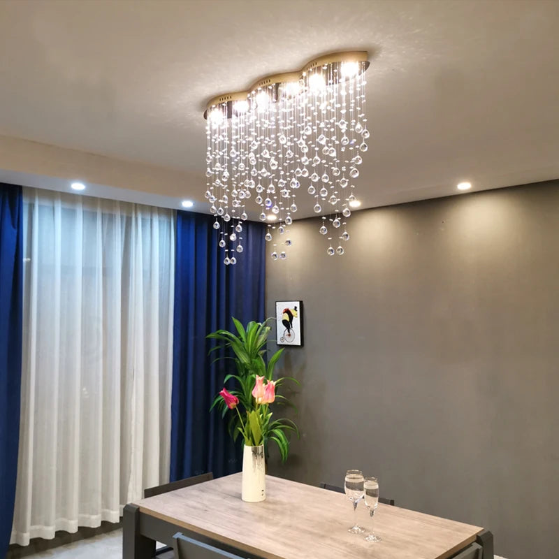 suspension en cristal pour décoration intérieure moderne élégante et lumineuse - vue 5 sur 8