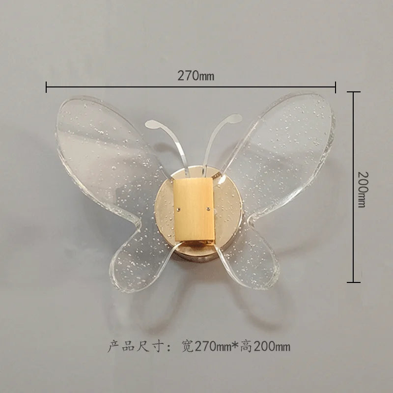 applique murale papillon en cristal moderne pour décoration intérieure - vue 4 sur 7