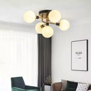 lustre moderne en verre fumé pour intérieur de maison