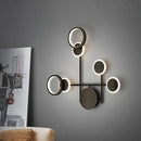 applique murale moderne à led rotative trois lumières tamisées