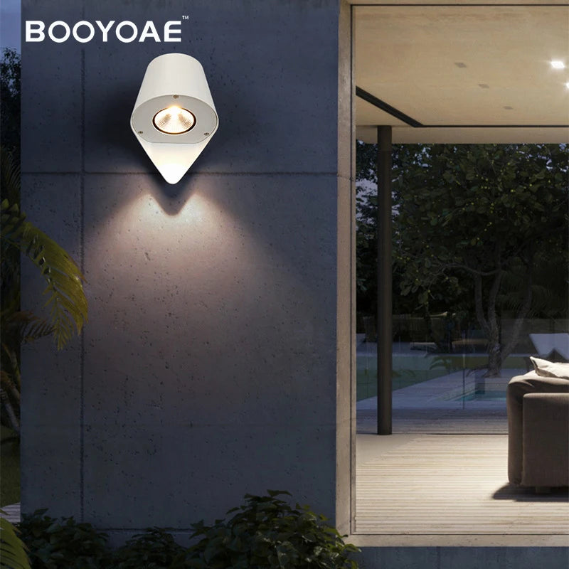 Applique moderne escalier extérieur IP54 entrée maison jardin terrasse avant induction porche aluminium étanche éclairage mural - vue 4 sur 8